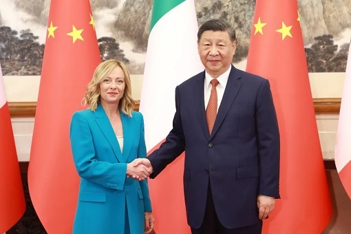 Italy PM Giorgio Meloni Meets China President Xi Jinping