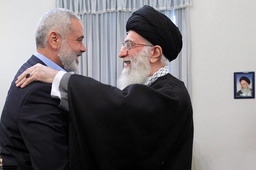 Iran Ayatollah Ali Khamenei and Hamas Ismail Haniyeh