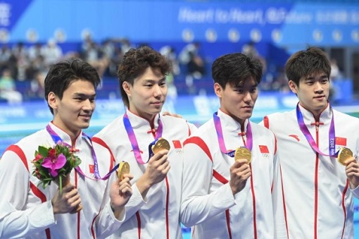 Paris Olympics 2024 - China Swimmers Won 4x100 Meter Medley Relay