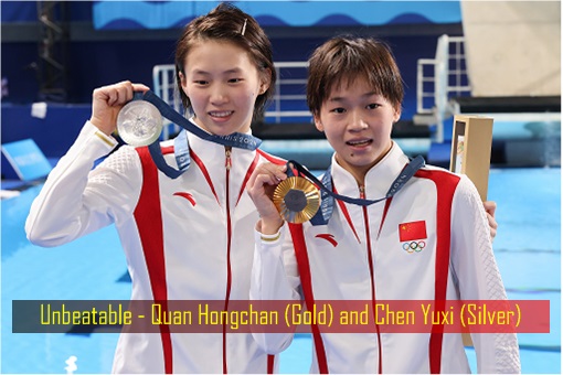 Paris Olympics 2024 - Unbeatable - Quan Hongchan Gold and Chen Yuxi Silver