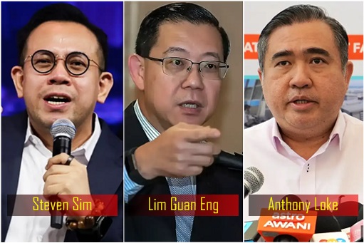 DAP Leaders - Steven Sim, Lim Guan Eng, Anthony Loke